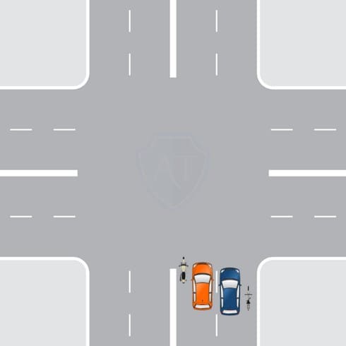 Сколько штраф, если повернули налево или направо со второй полосы?